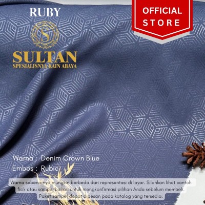 Embos Ruby Crêpe Denim Crown Blue